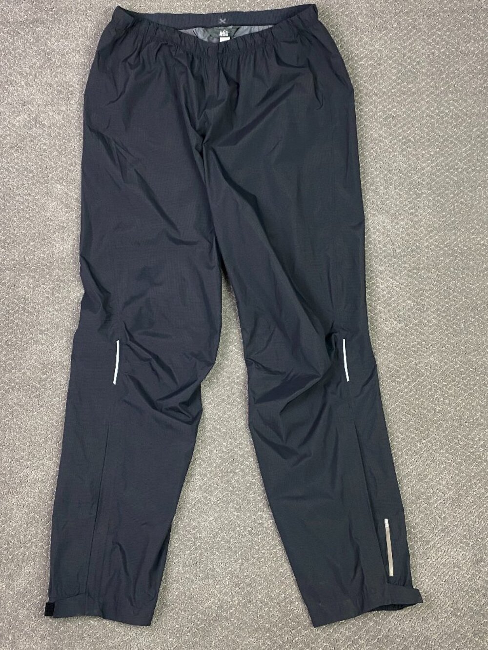 REI Co-op Waterproof Rain Pants Mens XL Black Hiking Outdoor Bike Cycling Golf